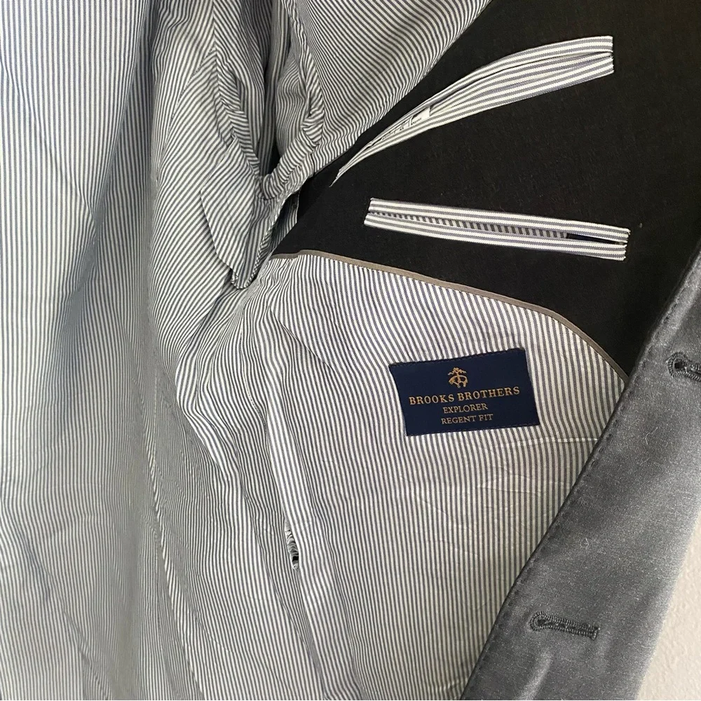 43R Brooks Brothers Explorer Regent Fit Black Mens Sport Coat‎ Blazer